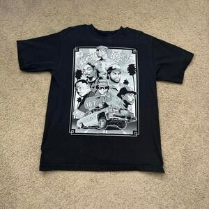 Vintage 90s Black and white NWA graphic tee